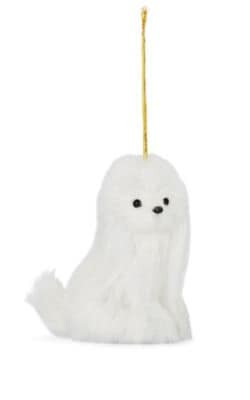 Plush Poodle Ornament