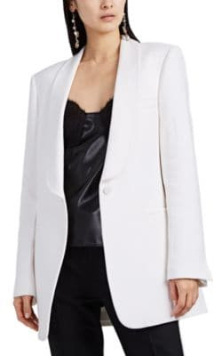 Wool One-Button Blazer