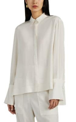 Satin-Back Crepe Blouse