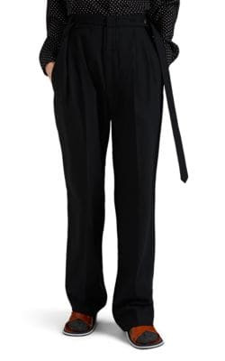 Pleated Belted Trousers