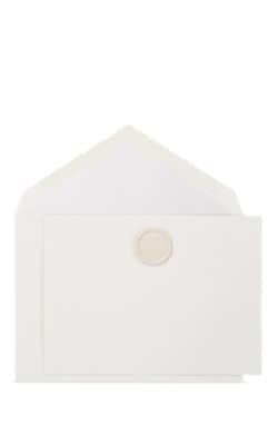 White Monogram Notecard