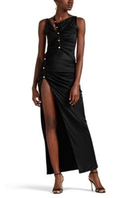 Ruched Fluid Jersey Gown