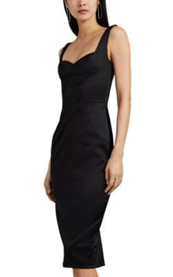 Bra-Inset Fitted Satin Dress