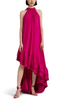 Lucas Silk Dupioni High-Low Gown