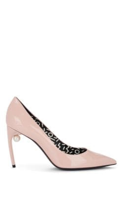 Mia Imitation-Pearl Patent Leather Pumps