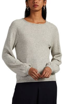 Cashmere Peasant-Sleeve Sweater
