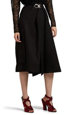 Tech-Gabardine Wrap Skirt