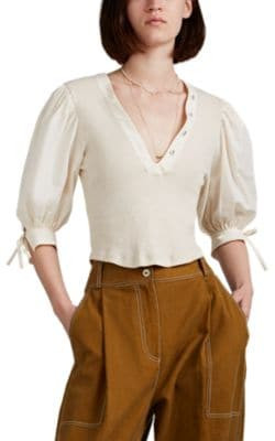 Pia MÃ©lange Rib-Knit Top