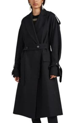 Oversized Wool-Blend Trench Coat