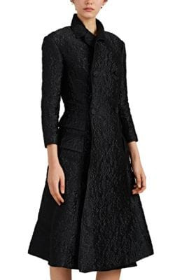 Floral CloquÃ© Double-Breasted Coat