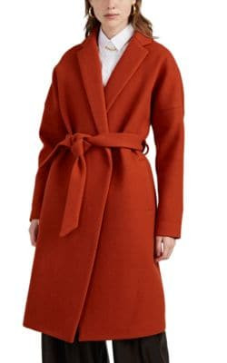 Wool-Blend Felt Belted Coat