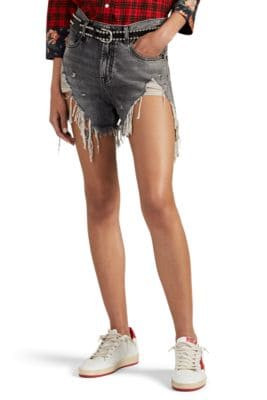 Leyton Shredded Denim Cutoff Shorts