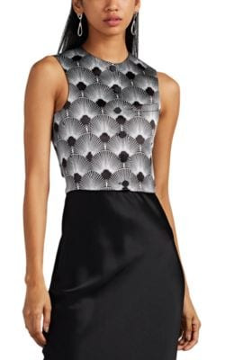 Graphic Satin Crop Vest