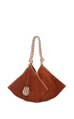 Behati Origami Suede Shoulder Bag