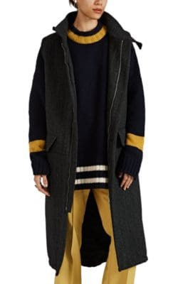Herringbone Wool-Cotton Parka Vest