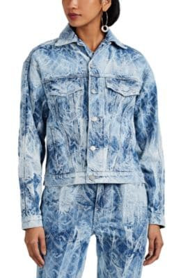 Logo Tie-Dyed Denim Trucker Jacket