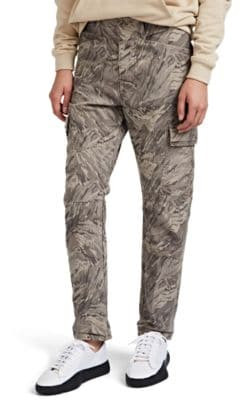 Pixelated-Camouflage Cotton Cargo Pants