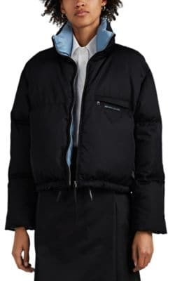 Logo Tech-Twill Crop Puffer Jacket