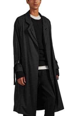 Harness-Detailed Wool Trench Coat