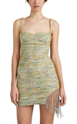 Crystal-Embellished Tweed Minidress