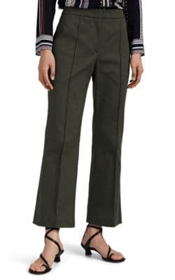 Cotton Crop Flared Trousers