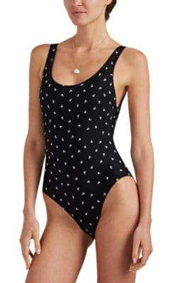 Anne-Marie Floral-Embroidered One-Piece Swimsuit