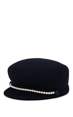 Sabrina Wool Felt Chauffeur Cap 1