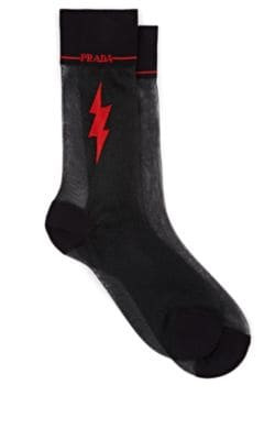 Sheer Logo Ankle Socks 1