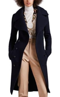 Wool-Cashmere Double-Breasted Coat 1