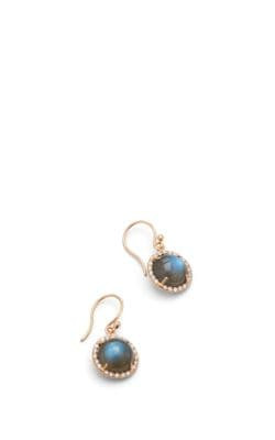 Labradorite & Diamond Drop Earrings 1