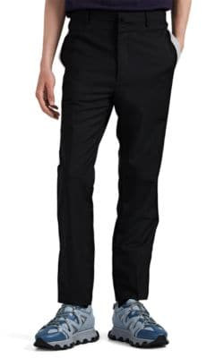 Metallic-Striped Wool-Mohair Trousers