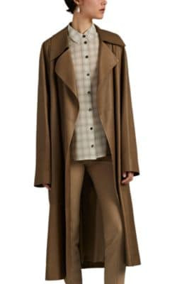 Efo Leather Belted Coat