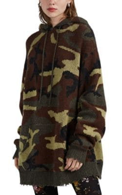 Camouflage Jacquard Cashmere Hoodie