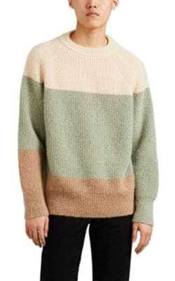 Colorblocked Rib-Knit Oversized Sweater