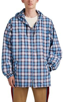 Logo Plaid Tech-Taffeta Windbreaker