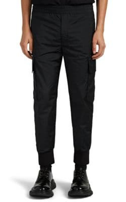 Tech-Satin Cargo Jogger Pants