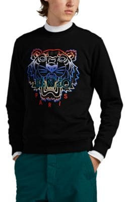 Tiger-Embroidered Cotton Sweatshirt 1