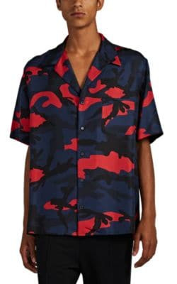 Camouflage Silk Camp Shirt
