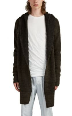 Wool-Blend Oversized Hooded Cardigan