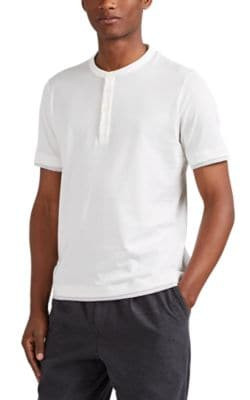 Cotton Short-Sleeve Henley