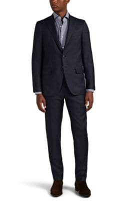 Sanita Plaid Wool Two-Button Suit