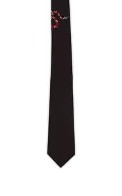 Snake-Motif Silk Faille Necktie