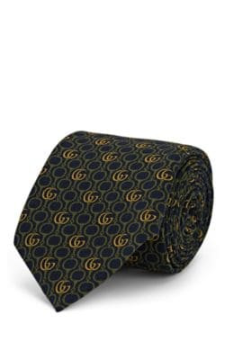 Double G Horsebit Silk Necktie