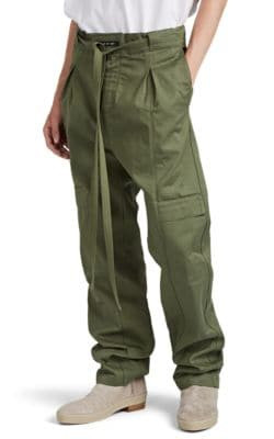 Cotton Drawstring Cargo Trousers 1