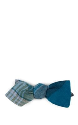 Plaid Linen Bow Tie 2