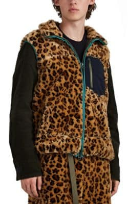 Faux-Fur Mixed-Media Jacket