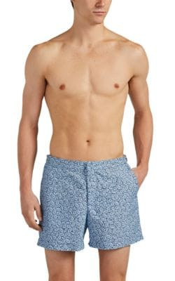 Setter Leaf-Print Swim Trunks