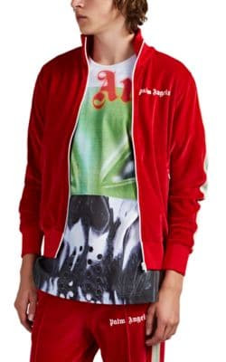 Side-Striped Chenille Track Jacket