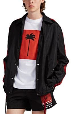Logo-Striped Tech-Taffeta Coach's Jacket