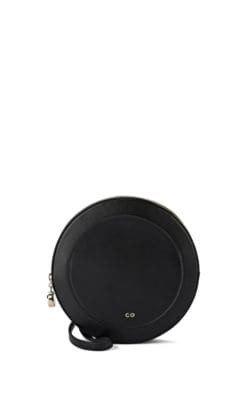 Leather Circle Crossbody Bag